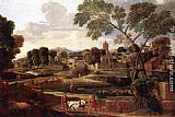 Nicolas Poussin Canvas Paintings - Landscape with the Funeral of Phocion